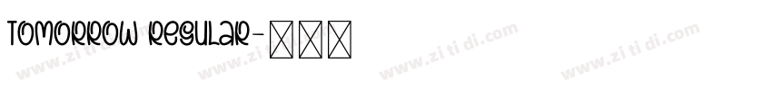 Tomorrow Regular字体转换